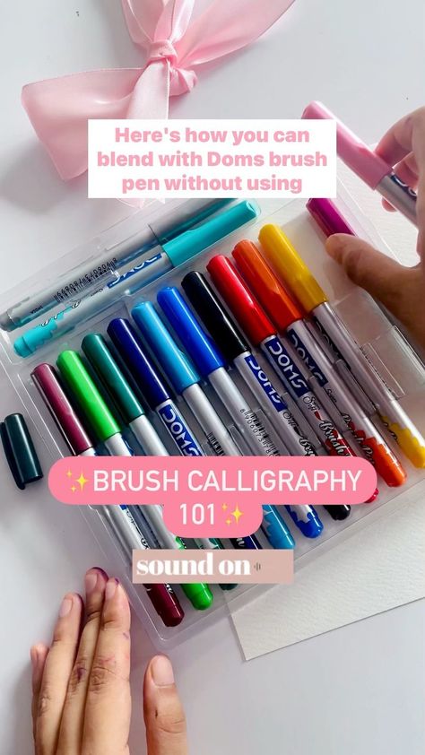 sharifaslove on Instagram: ✨Brush Calligraphy 101- Part 2✨ 👉🏻If you want to learn the art of beginners brush calligraphy then join my next workshop from 1st to 3rd… How To Blend Brush Pens, Calligraphy Using Brush Pen, Calligraphy With Brush Pens, Blending Letters, Book Cover Page Design, Tag Book, Tombow Brush Pen, Tombow Fudenosuke, Book Cover Page