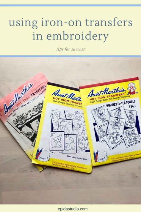 Iron On Transfers For Embroidery, Iron On Patterns For Hand Embroidery, Iron On Embroidery Patterns, Iron On Embroidery Transfers Patterns, Vintage Embroidery Transfers, How To Stitch, Embroidery Tips, Iron On Embroidery, Iron On Fabric