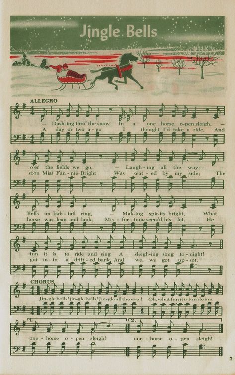 Christmas carol sheet music Jingle Bells Sheet Music, Free Christmas Music, Christmas Carols Lyrics, Christmas All Year, Christmas Songs Lyrics, Sheet Music Crafts, Hymn Sheet Music, Christmas Sheet Music, Music Crafts