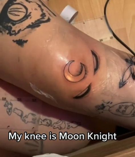 Moon Knight Tattoo, Knight Tattoo, D Tattoo, Moon Knight, Body Tattoos, Fish Tattoos, Jesus Fish Tattoo, Sleeve Tattoos, Tatting