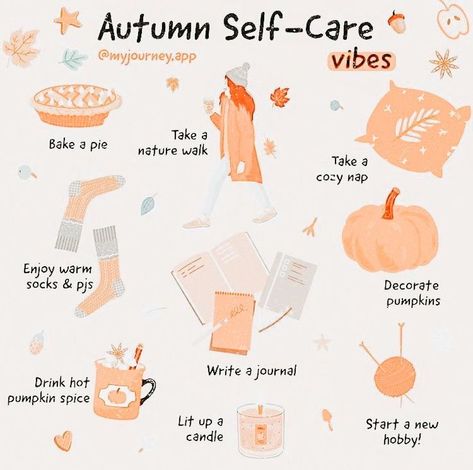 Love self-car charts. It can be a reminder to take care of yourself & throwing out a few ideas- This Pin was discovered by 🦋Micayla Rose🦋. Cer Nocturn, Fall Mood Board, Self Care Bullet Journal, Fall Bucket List, Vie Motivation, Fall Feels, Self Care Activities, Autumn Activities, Self Care Routine