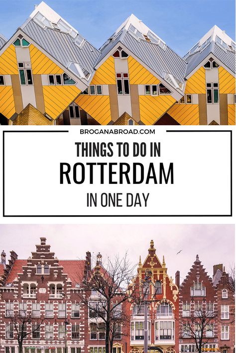 The best itinerary for one day in Rotterdam, The Netherlands. What to do and what to see in Rotterdam in one day if you are short of time or are visiting on a day trip. #Rotterdam #Netherlands #Holland Rotterdam Netherlands, Europe Trip Itinerary, Europe Itineraries, Netherlands Travel, Backpacking Europe, Voyage Europe, Visit Europe, Europe Travel Guide, Europe Travel Destinations