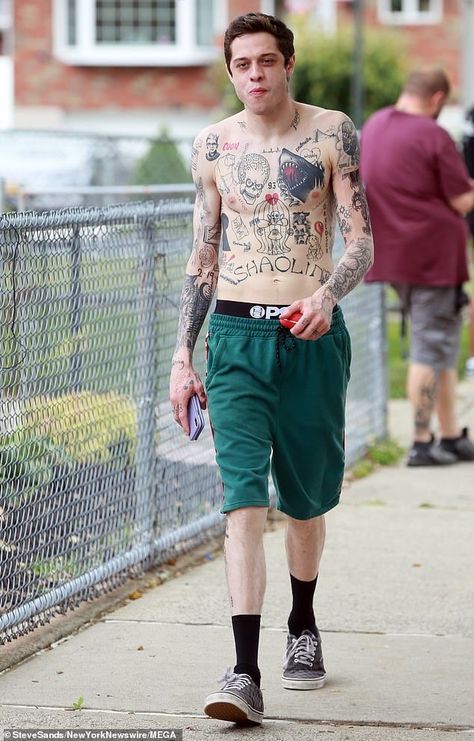 Overprotective Girlfriend, Pete Davison, Zao Dao, Island Boys, Movie Tattoo, Pete Davidson, Nice Guys, Grey Trainers, Inked Men