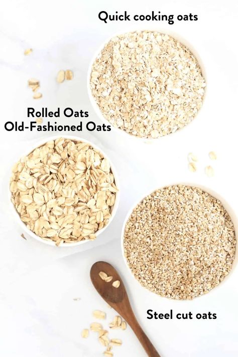 Homemade Oat Flour, Make Oat Flour, Quick Cooking Oats, Blueberry Breakfast Bars, Oatmeal Flour, Oat Flour Recipes, How To Make Oats, Banana Oat Pancakes, Oatmeal Breakfast Bars