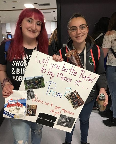 Friends Tv Show Hoco Proposal, Promposal For Best Friend, Best Friend Promposal, Friend Promposal, Hoco Boards, Friends Promposal, Prom Poster, Prom Invites, Promposal Ideas