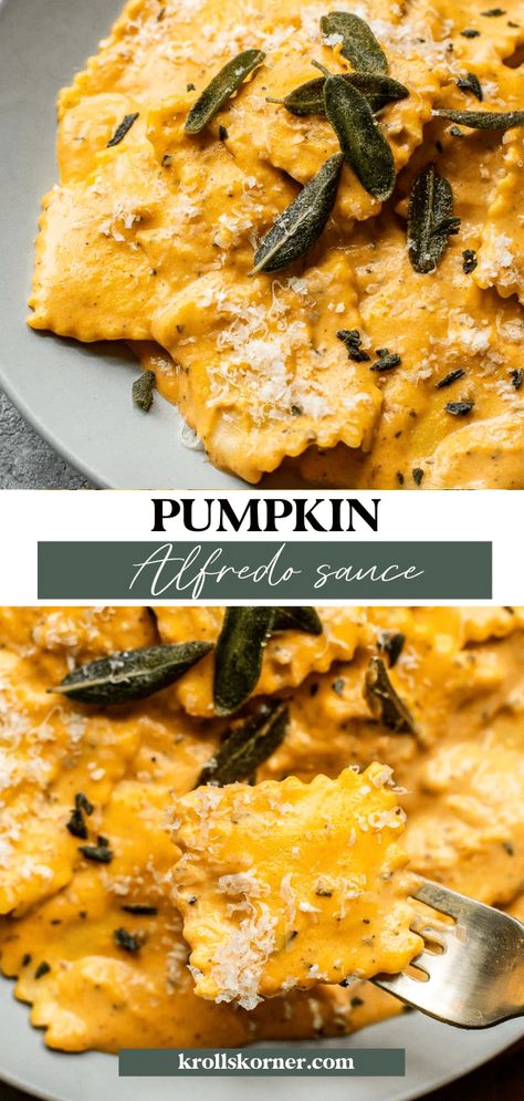 Pumpkin Alfredo Sauce, Pumpkin Alfredo, Pumpkin French Toast Casserole, Sage And Rosemary, Pumpkin Pasta Sauce, Cozy Cook, Pumpkin Ravioli, Pumpkin Mac And Cheese, Chicken Pumpkin