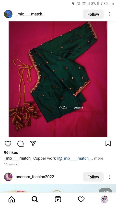 Casual Blouse Designs, Green Blouse Designs, Patch Work Blouse Designs, Latest Blouse Designs Pattern, Best Blouse Designs, New Saree Blouse Designs, Traditional Blouse Designs, Latest Model Blouse Designs, Cutwork Blouse Designs