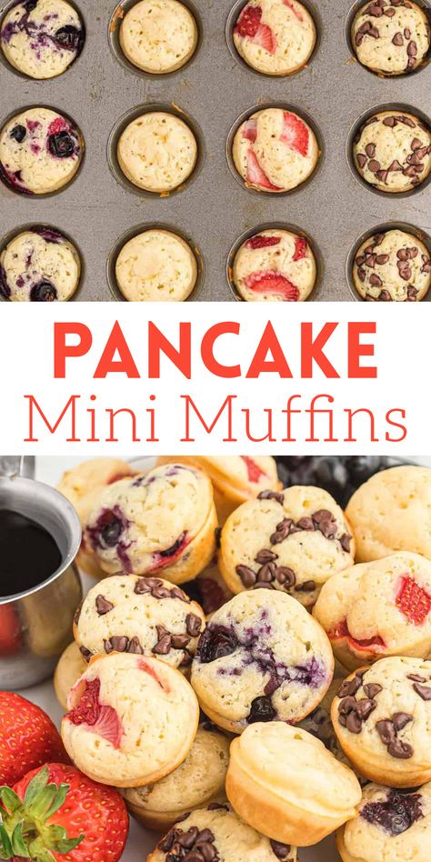 Picky Kids Meals, Pancake Mini Muffins, Mini Pancake Muffins, Pancakes Muffins, Morning Muffins, Pancake Muffins, Picky Kids, Grab And Go Breakfast, Health Dinner