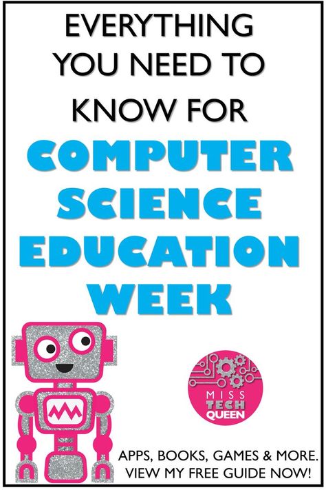 Looking to Celebrate computer science in your classroom? Computer science week takes place from December 9 to 13 all around the world! You may have heard of the Hour of Code, this is a huge initiative with Code.Org. Science Week Activities, Elementary Technology, Science Week, Education Week, School Technology, Technology Tools, Elementary School Teacher, Science Education, Stem Activities