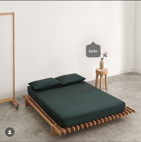 Japanese Bed Frame, Low Platform Bed, Japanese Bed, Futon Bedroom, Mens Bedroom Decor, Bed Frame Design, Ikea Bedroom, Diy Bed Frame, Room Redesign