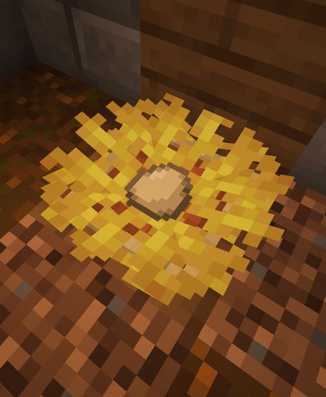 Tutorial to make a small chicken nest for your Minecraft farm - no mods needed, works in survival Chicken Coop Ideas Minecraft, Minecraft Rocks Ideas, Minecraft Chicken Pen, Chicken House Minecraft, Minecraft Chicken Farm, Chicken Farm Minecraft, Minecraft Camp Fire Ideas, Minecraft Chicken, Chicken Coop Minecraft