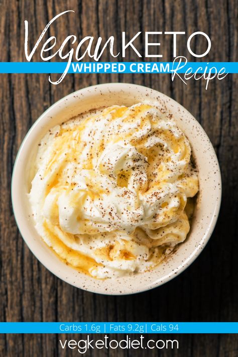 Keto Whipped Cream Recipe, Whipped Cream Dairy Free, Almond Milk Whipped Cream Recipe, Coolwhip Recipies Keto, Vegan Whipped Cream No Coconut, Keto Whipped Cream, Whipped Cream Desserts, Vegan Keto Recipes, Keto Cream