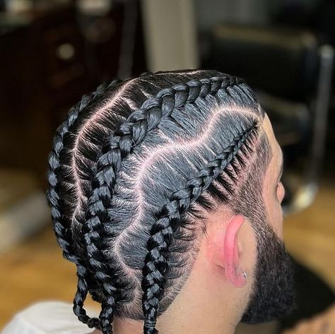 Kenta Hayashi on Instagram: "💈 💈4 stitch braids 💈curved part #braids #boxbraids #braidstyles #hair #protectivestyles #knotlessbraids #naturalhair #feedinbraids #explorepage #hairstyles #cornrows #braider #fauxlocs #hairstylist #locs #blackgirlmagic #naturalhairstyles #knotlessboxbraids #neatbraids #lemonadebraids #explore #hairstyle #tran #stitchbraids #tribalbraids #kidsbraids #beauty #feedins #knotless #crochetbraids" 4 Stitch Braids Men, 6 Stitch Braids Men, 4 Cornrows Braids, 4 Stitch Braids, Cornrows Men, Hairstyles Cornrows, Bday Hair, Braids Boxbraids, 4 Braids