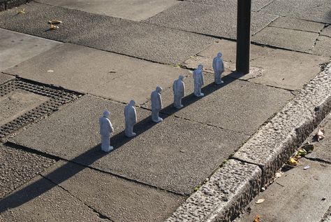 cement_eclipses_london by Isaac Cordal Isaac Cordal, Alternative Artists, Its A Mans World, Tiny World, Spanish Artists, Thanks To Everyone, Landscape Projects, Global Art, Weird Art