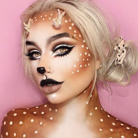 Makeup Artistique, Tatti Lashes, Xmas Makeup, Perversion Mascara, Deer Makeup, Maquillage Yeux Cut Crease, Halloweenský Makeup, Animal Makeup, Deer Costume