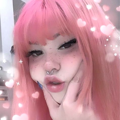 Girl With Pink Hair, Pink Hair, A Girl, Piercings, A Woman, Makeup, Hair, Pink, Make Up