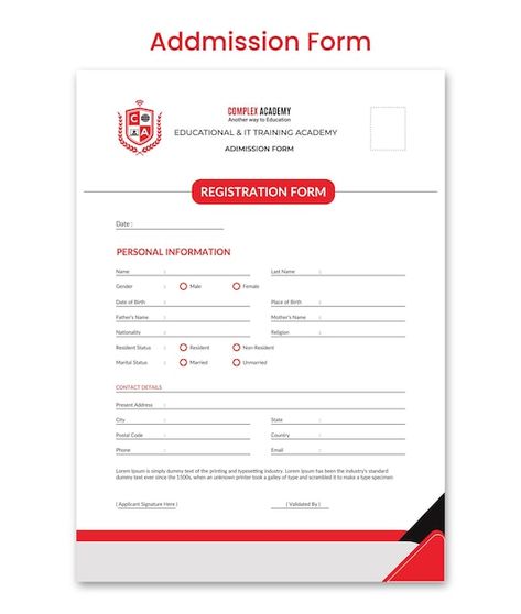 Vector admission form illustration of ap... | Premium Vector #Freepik #vector #registration #application-form #stationery-template #registration-form Application Graphic Design, Online Form Design, Registration Form Design Website, Registration Form Design Templates, Admission Form Design, Application Form Design, School Registration Form, Registration Form Design, Membership Form