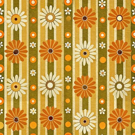 Vintage Floral Seamless Vector Pattern – Retro Color Background - Payhip 60s Floral Pattern, Retro Patterns 70s, 70’s Vibe, Retro Design Pattern, 70's Pattern, 60s Background, 70s Color Palette Retro, 70s Floral, Retro Prints And Patterns