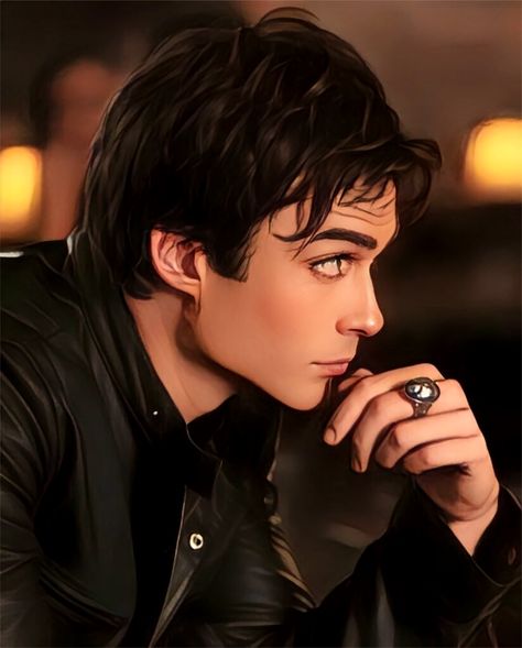 Vampire Diaries Illustration, The Vampire Diaries Fanart, Damon Salvatore Fanart, Vampire Diaries Books, Ian Somerhalder, The Vampire Diaries, Damon Salvatore, The Vampire, Live Wallpapers