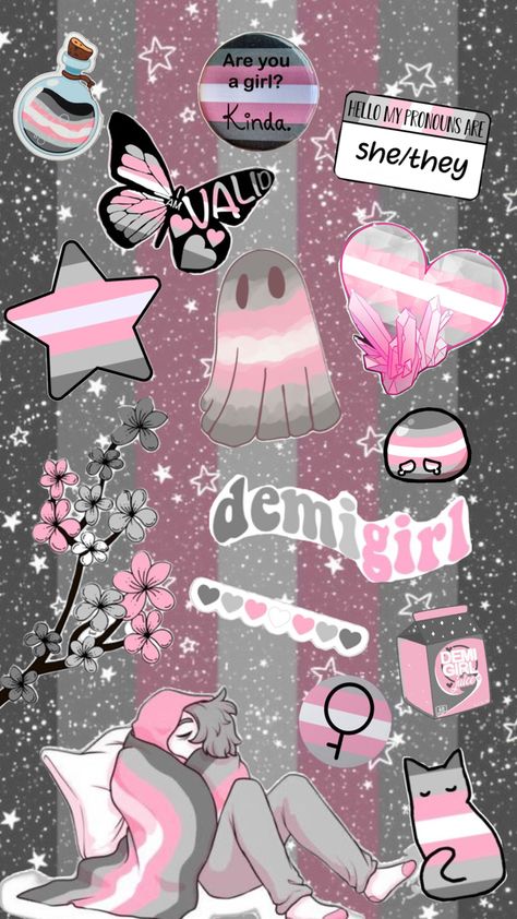 Ahhhhhhhhhh #demigirl Demi Girl, Body Type Drawing, Lgbt Art, Gender Identity, Flag