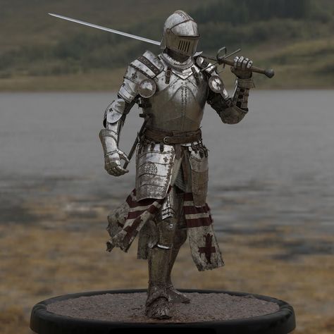 ArtStation - Medieval Knights Models - Crowd - Turntable video., David Munoz Velazquez Armour Design, Knight Models, Medieval Knights, Armor Clothing, Historical Armor, 다크 판타지, Knight Art, Knight Armor, Arm Armor