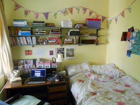 by teenagebedroom on tumblr: ""I'm turning 20 soon so thought I'd send this in now while I have the chance! I'm a history of art student in Bristol, UK and I love my room because it represents my personality and interests perfectly. My favourite bits are the bunting and Tim Walker's beautiful book (which I keep open on my desk all the time). I've only lived in this student house for 3 months but it already feels like home. :)"- Jennifer" Turning 20, History Of Art, My Personality, Art Student, Bristol Uk, Pretty Room, Room Design Bedroom, Dream Room Inspiration, House Room