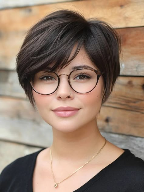 Pixie Haircut For Round Face, Short Haïr Cut For Chubby Face, Short Hair Women Round Face, Hair For Chubby Face, Short Haircut For Round Faces, Pixie Cut For Round Face, Cabelo Plus Size, Short Hairstyles For Chubby Faces, Round Face Women