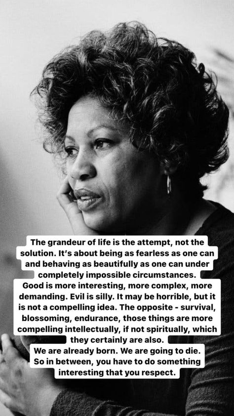 Interview Motivation Quotes, Toni Morrison Quote, Toni Morrison, Philosophy Quotes, Reminder Quotes, Quotable Quotes, Powerful Words, Pretty Words, Affirmation Quotes