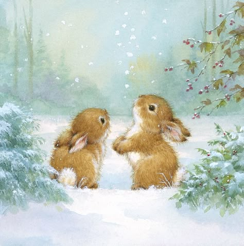 Hazel Lincoln, 동화 삽화, Art Mignon, Rabbit Art, Bunny Art, 수채화 그림, Fairytale Art, Christmas Scenes, Winter Art