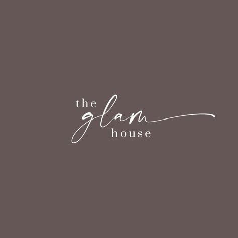 Salon Names Ideas, Beauty Salon Names, Glam House, Minimalistic Logo, Boutique Logo Design, Salon Logo Design, Salon Names, Trendy Logos, Logo Beauty