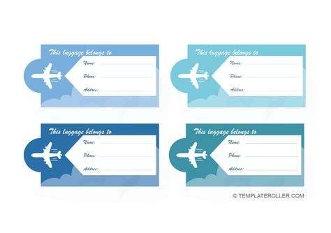 Free Luggage Tag Printables, Travel Tags Printable, Luggage Tag Template Free Printable, Free Luggage Tag Template, Luggage Tag Sayings, Luggage Tags Printable, Luggage Tag Template, Tag Template Free, Airport Luggage