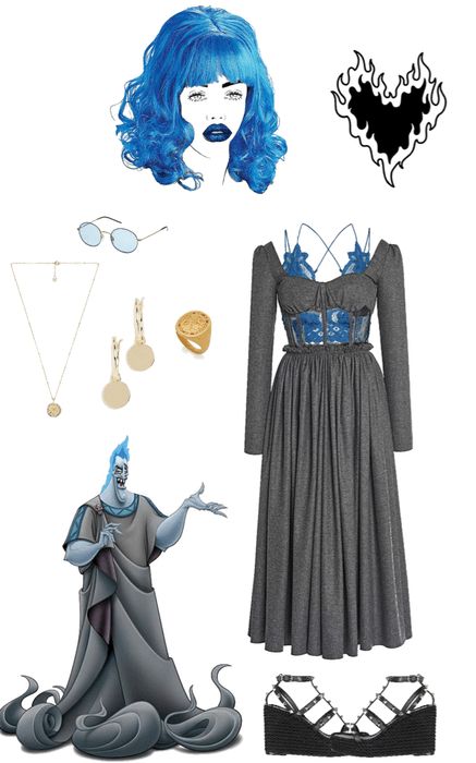 Hades Inspired Outfit, Hades Disneybound, Hades Outfit, Hercules Disneybound, Hades Hercules, Villain Dresses, Disneybound Ideas, Disney Bound Outfits Casual, Outfit Ideas For Party