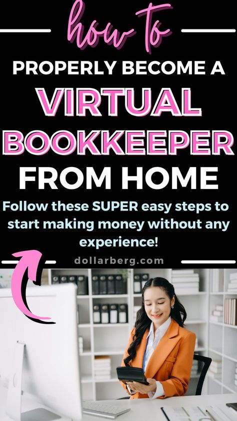 How To Become a Virtual Bookkeeper: Step-by-Step Guide and Tips! Love Numbers, Online Bookkeeping, Work Remotely, Jobs Online, Find Clients, Financial Management, Career Opportunities, Step By Step Guide, Start Making Money