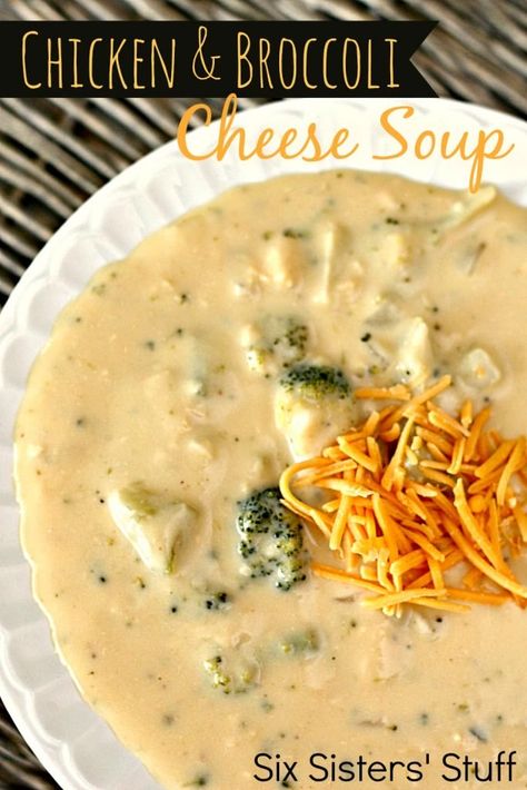 Chicken Broccoli Cheese, Broccoli Cheese Soup Recipes, Cheese Soup Recipes, Six Sisters Stuff, Chicken And Broccoli, Broccoli Soup, Broccoli Cheese Soup, Broccoli Cheese, Savory Soups