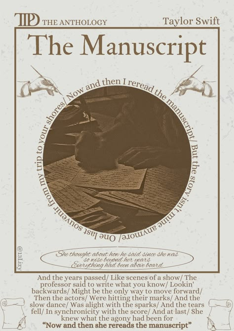 The Manuscript- Taylor Swift- TTPD- the tortured poets department- poster- music poster- room poster Ttpd Poster Aesthetic, The Manuscript Taylor Swift, Ttpd Aesthetic, Mary Winchester, Taylor Songs, Poster Music, Taylor Swift Posters, Lyric Art, Lyric Poster