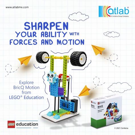 Lego Design Poster, Lego Poster Design, Forces And Motion, Lego Poster, Lego Wedo, Lego Education, Lego Store, Force And Motion, Stem Learning