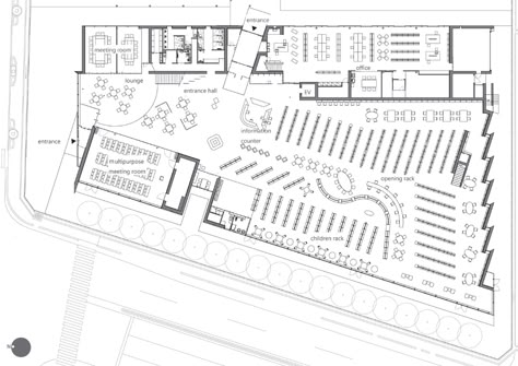 Islamic Culture Center, Public Library Architecture, Library Floor Plan, Public Library Design, Library Plan, Library Architecture, Architecture Sketchbook, Public Building, Book Design Layout