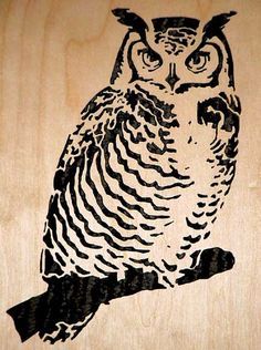 Pyrography Stencils, Owl Stencil, Wood Burning Stencils, Clock Ideas, Bird Stencil, Pyrography Patterns, Burning Wood, Scroll Saw Patterns Free, Animal Stencil