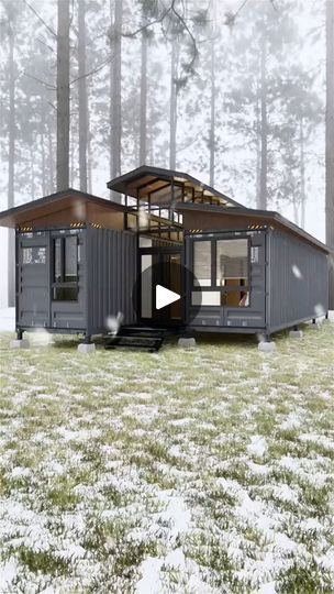 Tiny Container House, Shipping Container Home Designs, Shipping Container House Plans, Building A Container Home, Container House Plans, Shipping Container House, Container Home, Tiny House Decor, Front Porch Ideas