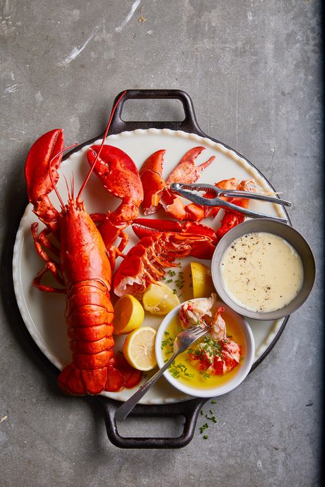 This classic boiled lobster recipe is a delicious way to celebrate a special occasion or impress your dinner guests. Don't be intimidated by cooking whole lobster- this easy seafood recipe only takes 30 minutes! #recipes #recipeideas #howtocooklobster #bhg Boil Lobster Tail, Cook Lobster, Frozen Lobster, Creamy Mustard Sauce, Live Lobster, Lobster Recipes Tail, Lobster Mac And Cheese, Lobster Tail, Crab Boil