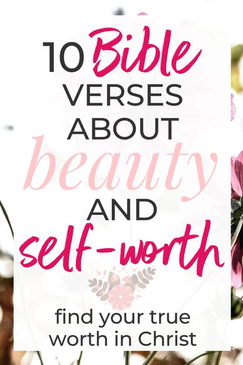 As a woman of God who loves the Lord, how do you balance feeling beautiful inside and out? The world measures self-worth by the outward appearance but our faith tells us that Jesus cares about our heart. These inspirational and encouraging Bible verses will teach you truths about who you are in Christ so that you can live with the peace and joy He bought for you! #Bible #Biblestudy #Christian #bodyimage #selfworth Verses About Beauty, Bible Verses About Beauty, Bible Verses For Teens, Image Positive, Bible Verses For Women, Bible Women, Quotes Beautiful, Confidence Boosters, Encouraging Bible Verses