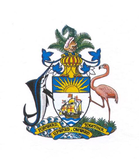 Bahamas coat of arms Bahama Tattoo, Bahamas Flag Tattoo, Bahamas Independence Day, Jamaican Coat Of Arms, The Bahamas Map, National Anthem, Travel Illustration, Bahamas, Coat Of Arms