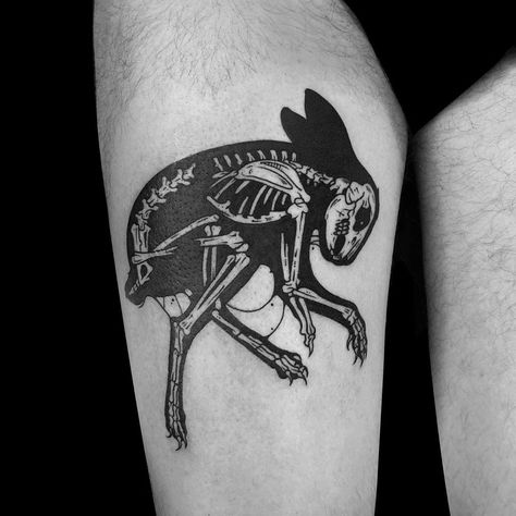 Rabbit for Omer #rabbittattoo #rabbitskeleton #rabbit Matching Family Tattoos, Iris Tattoo, Rabbit Tattoo, Family Tattoo Designs, Goth Tattoo, Bunny Tattoos, Animal Skeletons, Skeleton Tattoos, Flash Ideas