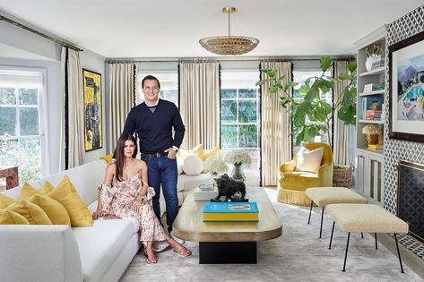 Alexandra Bijan Pakzad on Instagram: “My brother @nicolasbijan & sister-in-law’s house is in @archdigest!!! 💛 Link is in my stories to read the article & see the beautiful home…” White And Yellow Living Room, Taylor Swift House, Yellow Living Room, Design Salon, Coffee Table Decor, White Living Room, House Interior Design, Nyc Apartment, Home Tours