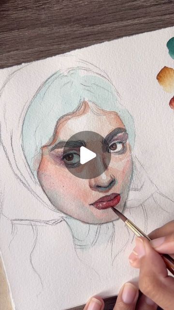 Watercolor Face Tutorial, Watercolor Art Portrait, Watercolor Portrait Tutorial, Watercolor Face, Portrait Tutorial, Watercolor Portraits, Drawing Tutorial, Portrait Painting, Something New