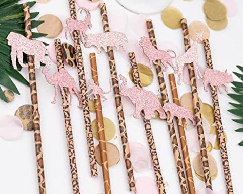 Pink Safari Birthday Party Decoration, Two Wild Table Decor, Two Wild Birthday Party Decorations, Glam Safari Party, Safari Birthday Party Girl, Pink Safari Baby Shower Ideas, Pink Safari Birthday Party, Safari Baby Shower Girl, Safari Baby Girl