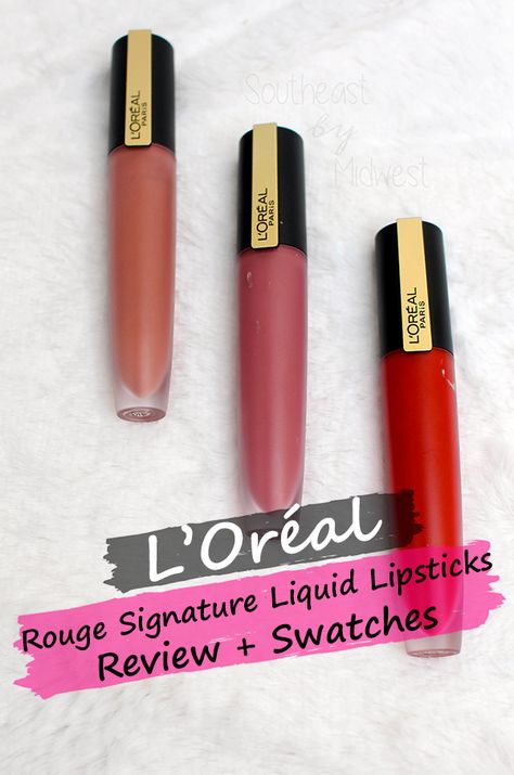 Loreal Rouge Signature, Kat Von D Lipstick, Beautiful Lipstick, Makeup Eraser, Parents Baby, Friends Mom, L Oreal, Make It Through, Female Fashion