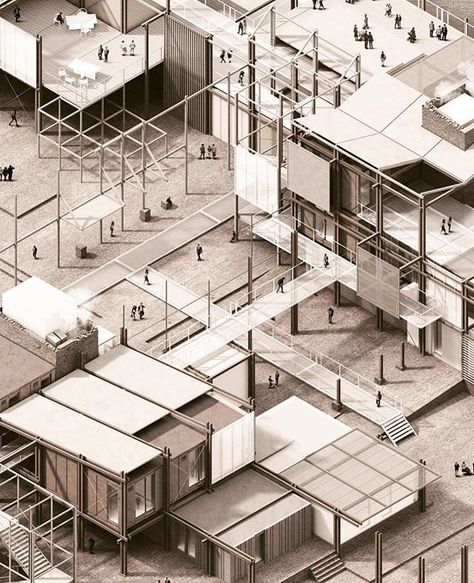 Pimp My Plan (@pimpmyplanvisuals) • Fotos y vídeos de Instagram Axonometric Drawing, Warehouse Design, Architecture Presentation Board, Architecture Life, Arch Model, Architecture Design Sketch, Architecture Graphics, Architecture Rendering, Illustration Wall Art