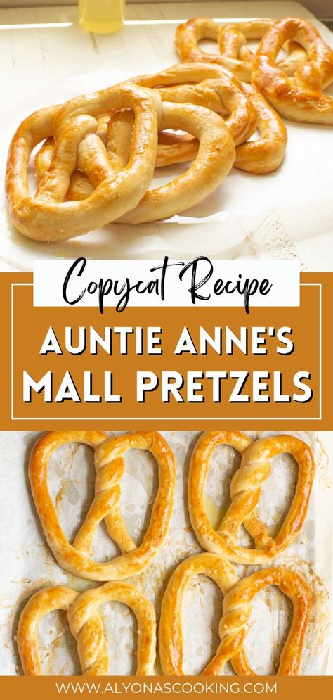 This is an exact copycat recipe of Auntie Anne’s Mall Pretzels! These soft pretzels taste just like what you can find in your local mall pretzel store. The best way to enjoy this buttery and soft pretzel is to dip it into warm cheddar cheese sauce or make your own sweet mustard dip! Mall Pretzels, Auntie Anne, Mustard Dip, Soft Pretzel Recipe, Cheddar Cheese Sauce, Homemade Soft Pretzels, Homemade Bread Recipes Easy, Soft Pretzel, Pretzels Recipe