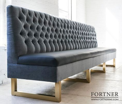 Extended Selection of Booths & Banquettes — Fortner Custom Furniture & Upholstery Office Dining Area, Banquette Sofa, Booth Seating In Kitchen, Banquette Ideas, Banquet Seating, Steel Bed Frame, Curved Bench, Booth Seating, Custom Benches